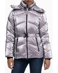 Desigual - Quilted Puffer Coat With Removable Hood - Lyst