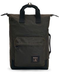 Barbour - Field Water Resistant Waxed Cotton Backpack - Lyst