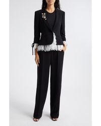 Cinq À Sept - Le Petit Roxie Crystal & Imitation Pearl Detail Jacket - Lyst