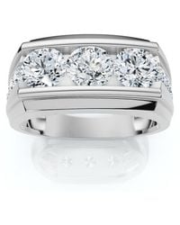 Bliss Diamond - 2Ct Diamond Accented Wedding Anniversary Ring 14K Lab Grown Fg/Vs - Lyst