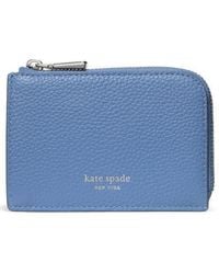 Kate Spade - Mini Pebble Leather Zip Card Case - Lyst