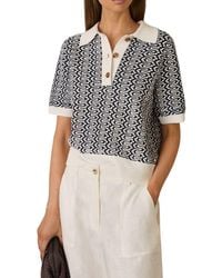 Reiss - Jem Jacquard Polo Sweater - Lyst