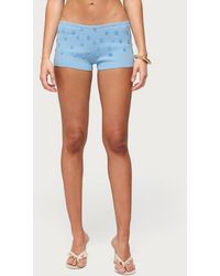 Edikted - Nataly Button Cotton Knit Shorts - Lyst