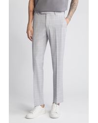 Open Edit - Extra Trim Fit Plaid Wool Blend Trousers - Lyst