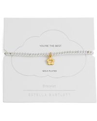 Estella Bartlett - Sienna Flower Heart Beaded Stretch Bracelet - Lyst