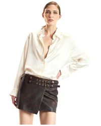 Cynthia Rowley - Silk Button Up Shirt - Lyst