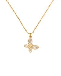 Kate Spade - Manifest Pavé Butterfly Pendant Necklace - Lyst