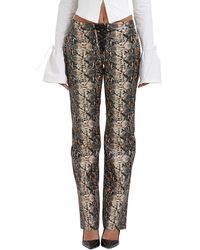 House Of Cb - Sernia Lace-up Faux Leather Trousers - Lyst