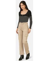 Yumi' - High Waist Utility Stretch Cargo Pants - Lyst