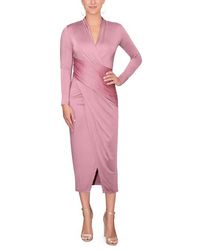 Rachel Roy - Bret Wrap Front Midi Dress - Lyst