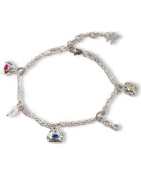 Classicharms - Iris Colored Cubic Zirconia And Freshwater Pearl Charms Anklet - Lyst