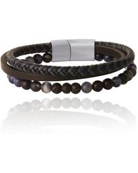 Lucky Brand - Stainless Steel (316L) 3-Row Bracelet - Lyst