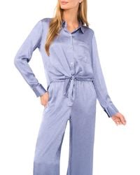 Halogen® - Long Sleeve Tie Front Shirt - Lyst