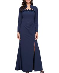 Alex Evenings - Stretch Crepe Gown With Bolero Jacket - Lyst
