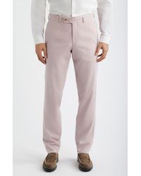 Jack Victor - Piero Flat Front Stretch Cotton & Wool Pants - Lyst