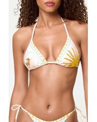 LSPACE - Sonia Beaded Embroidered Bikini Top - Lyst