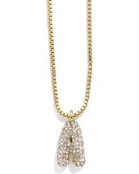 BaubleBar - Mini Pavé Bubble Initial Necklace - Lyst