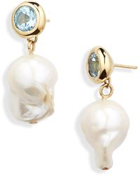 Faris - Oh Baroque Pearl Drop Earrings - Lyst