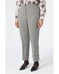 Marina Rinaldi - Houndstooth Stretch Virgin Wool Cuff Pants - Lyst
