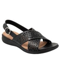Softwalk - Tillman Perforated Slingback Sandal - Lyst