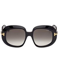 Tom Ford - Icon 53Mm Gradient Round Sunglasses - Lyst