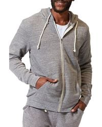 Threads For Thought - Trim Fit Heathered Fleece Zip Hoodie - Lyst