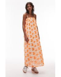 TOPSHOP - Floral Embroidered Swing Sundress - Lyst