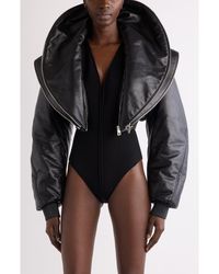 Givenchy - Crop Double Zip Collar Bomber Jacket - Lyst