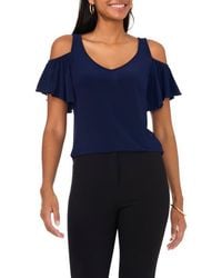 Chaus - Ruffle Cold Shoulder Top - Lyst