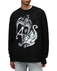 AllSaints - Wilder Intarsia Crewneck Sweater - Lyst