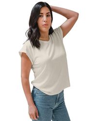 Poplinen - Plus Jane Cuffed Hemp Tee - Lyst