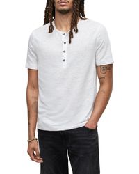 John Varvatos - Regular Fit Short Sleeve Linen Henley - Lyst