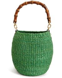 Clare V. - Pot De Miel Bamboo Top Handle Straw Basket Bag - Lyst