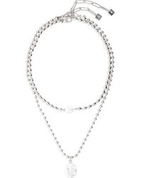 Open Edit - Set Of 2 Cultured Pearl Ball Chain Necklaces - Lyst