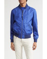 Tom Ford - Technical Silk Poplin Bomber Jacket - Lyst