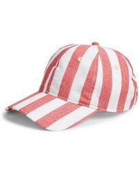 Echo - Cassis Stripe Cotton Baseball Cap - Lyst