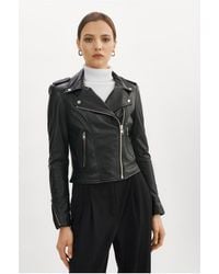 Lamarque - Iconic Leather Biker Jacket - Lyst
