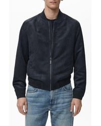 Mango - Faux Suede Bomber Jacket - Lyst