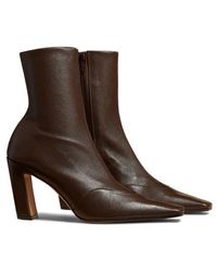 KHAITE - Nevada Square Toe Bootie - Lyst