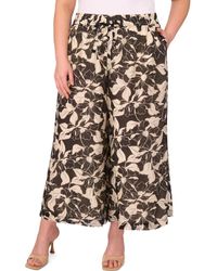 Vince Camuto - Floral Wide Leg Ankle Pants - Lyst