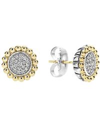 Lagos - Diamond Caviar Stud Earrings - Lyst