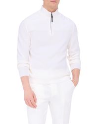 Bugatchi - Merino Wool Quarter Zip Sweater - Lyst