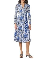 Diane von Furstenberg - Phoenix Reversible Long Sleeve Midi Shirtdess - Lyst