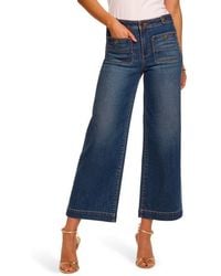 Ramy Brook - Gemma Patch Pocket Wide Leg Jeans - Lyst