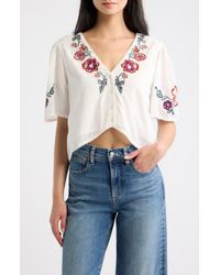 Cleobella - Brett Crop Embroidered Cotton Top - Lyst