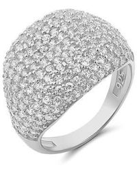 SHYMI - Cubic Zirconia Pavé Dome Signet Ring - Lyst