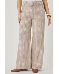 Splendid - Meadow Embroidered Cotton Drawstring Pants - Lyst