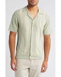 Rails - Silas Stripe Cotton Knit Camp Shirt - Lyst