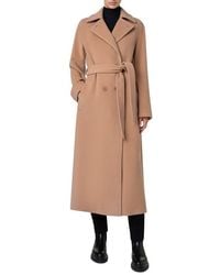 Akris Punto - Long Double-Breast Belted Wool-Cashmere Coat - Lyst