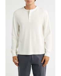 Wax London - Waffle Stitch Long Sleeve Henley - Lyst
